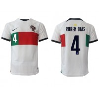 Portugalsko Ruben Dias #4 Vonkajší futbalový dres MS 2022 Krátky Rukáv